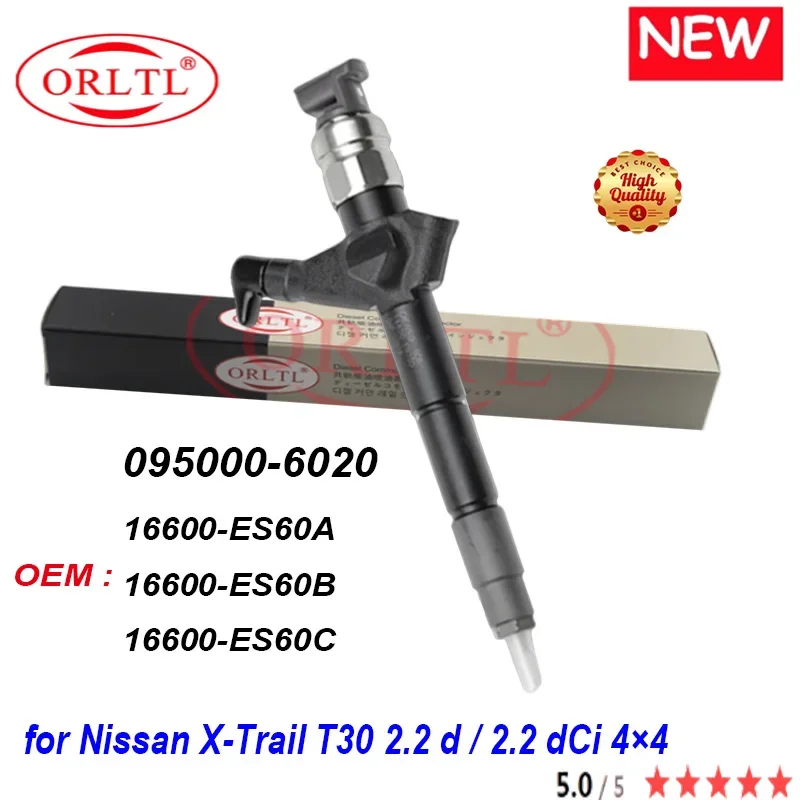 

Injector 095000-6020 16600-ES60A 16600-ES60B 16600-ES60C 0950006020 095000 6020 for Nissan X-Trail T30 2.2 d / 2.2 dCi 4×4