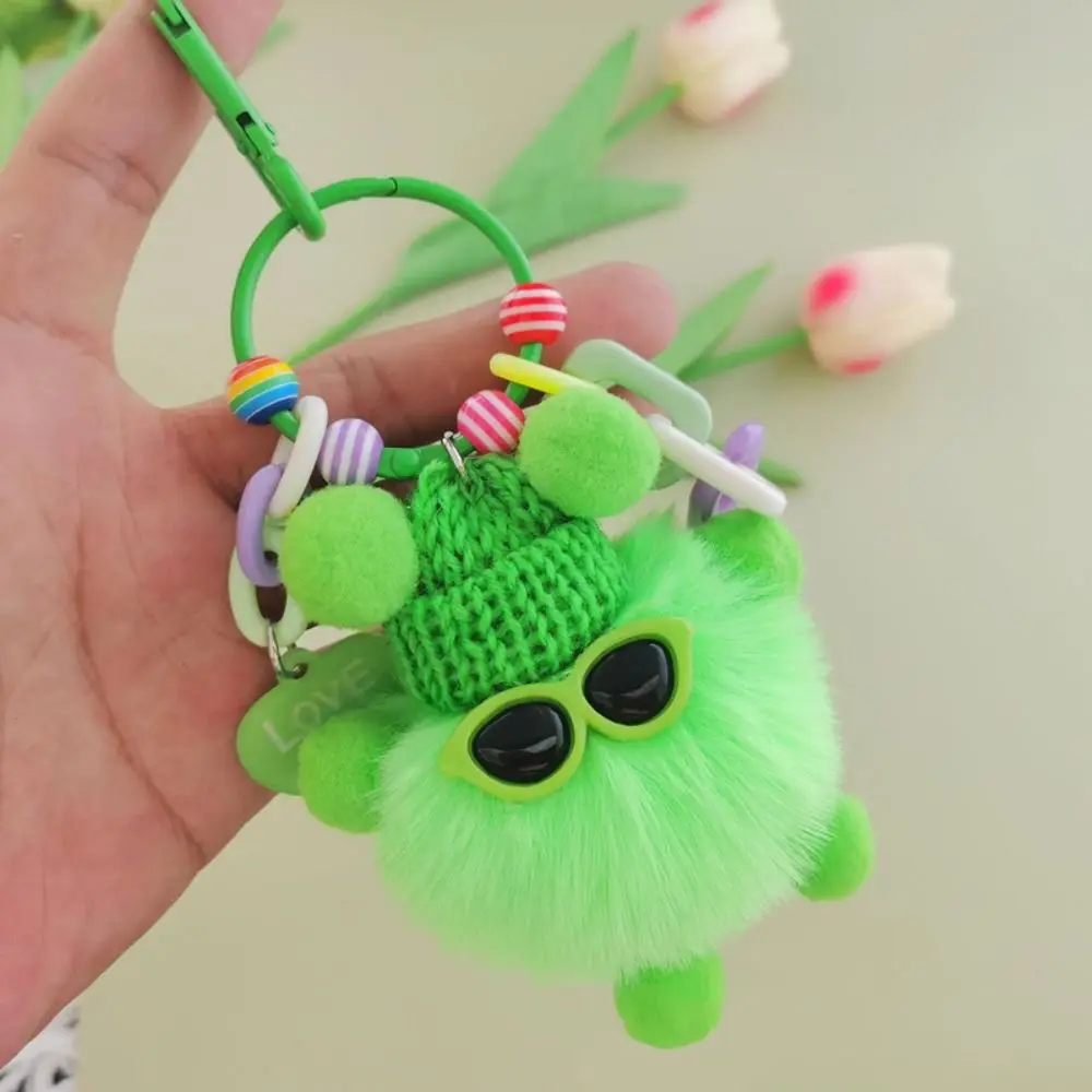 Coal Ball Colorful Bag Pendant Plush Keychain Elf Rex Rabbit Hair Pendant Imitation Plush Pendant