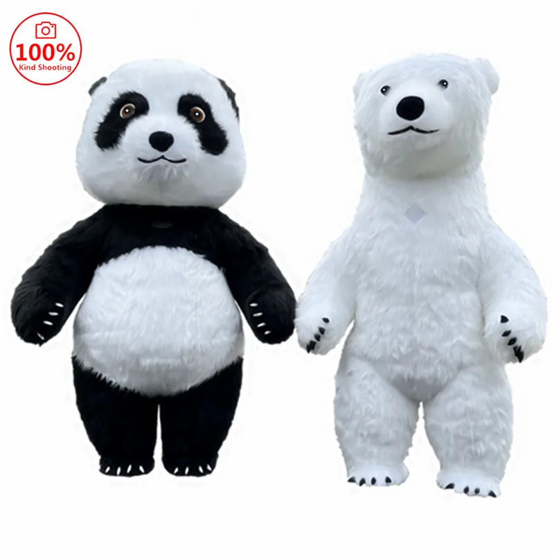 Inflatable Polar Bear Costume Role Play Cute Creative Cartoon Shaped Birthday Party Carnival Show Panda Mascot Costume