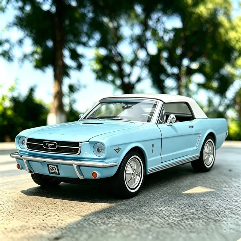 1:24 Ford 1964 1/2 Mustang Legierung Klassisches Muscle-Car Modell Druckguss Metall Retro Oldtimer Rennwagen Modell Kindergeschenk
