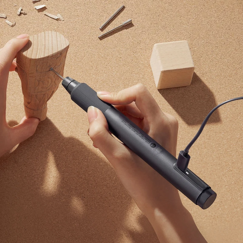 Imagem -02 - Xiaomi-mijia Mini Broca Handheld Caneta de Gravura Elétrica Rotary Carving Tool Kit para Polimento Máquina de Moagem 2cm Slim 22000r m