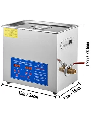 SIHAO Ultrasone vinylreiniger 2,85-6L 7-12 inch knopbediening 8 records Ultrasone vinylreinigingsmachine 180 W voor thuiswinkel