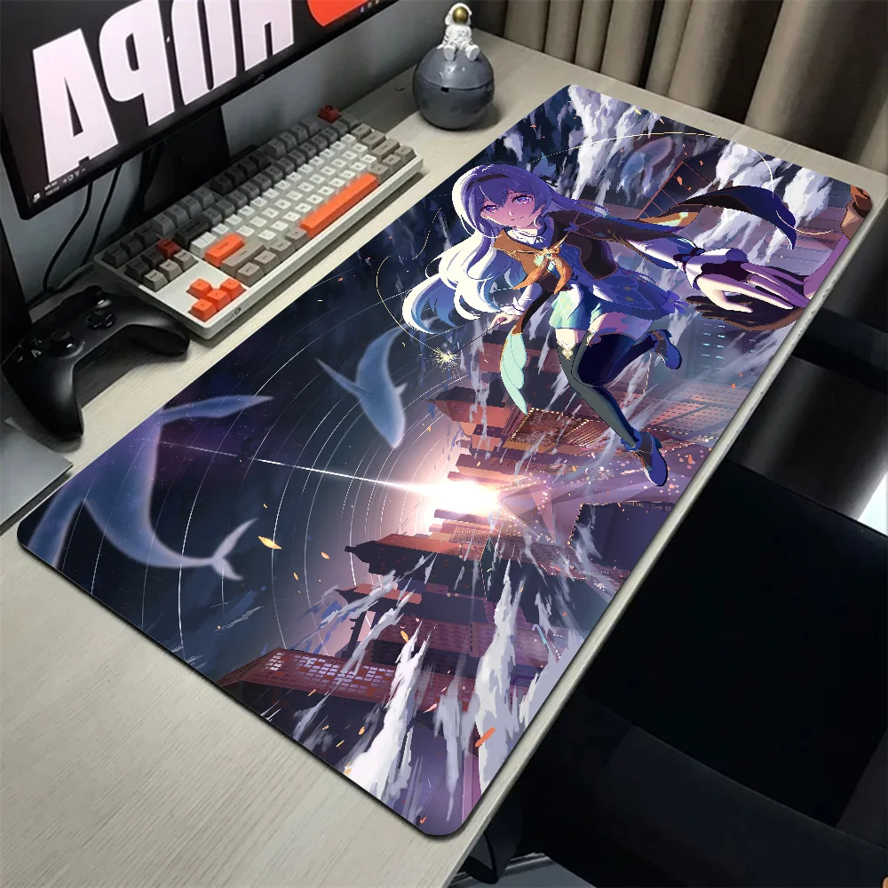 Game Anime Honkai Star Rail Firefly Mousepad Mouse Mat Desk Mat With Pad Gaming Accessories Prime Gaming XXL Keyboard Pad Stitch