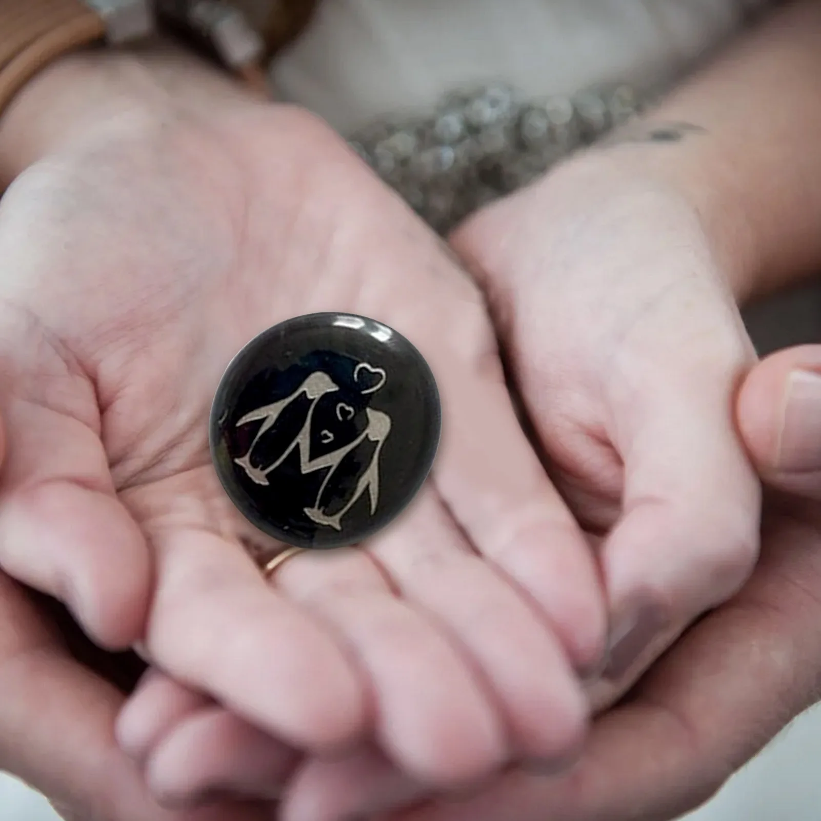 جيب البطريق عناق زينة محفورة تذكار صغير بيبل اسم ل حفلة عيد ميلاد صالح إكسسوارات ديكور منزلي