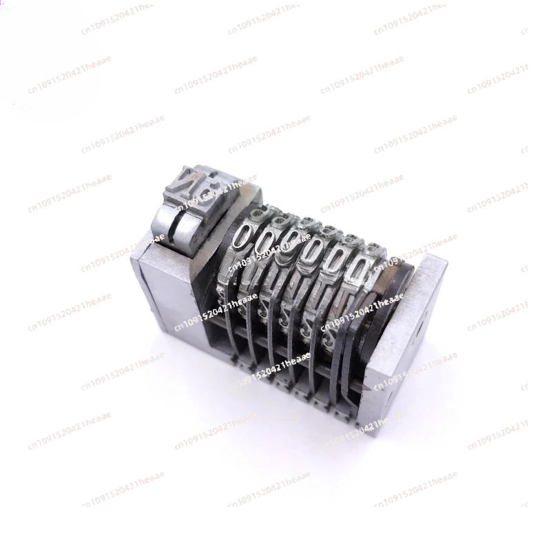 Suitable for 6 Digits 4x8 Backward Full Steel Numbering Machine Jump 543210 with 2 Bits zero Adjustable Numerato
