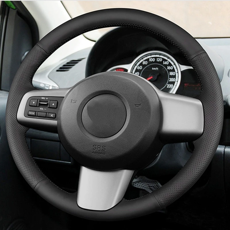 Car Steering Wheel Cover Non-Slip Original Steering Wheel Braid Car Accessories For Mazda 2 2008 2009 2010 2011 2012 2013 2014