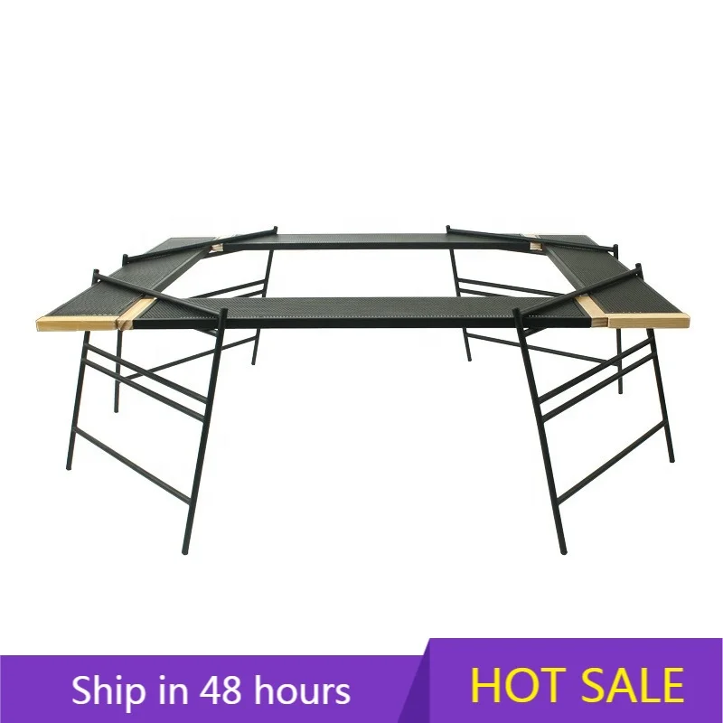 

POWER LEAP Surrounding Style Large Camping Table Kitchen Camp Stove Table BBQ Folding Table Outdoor
