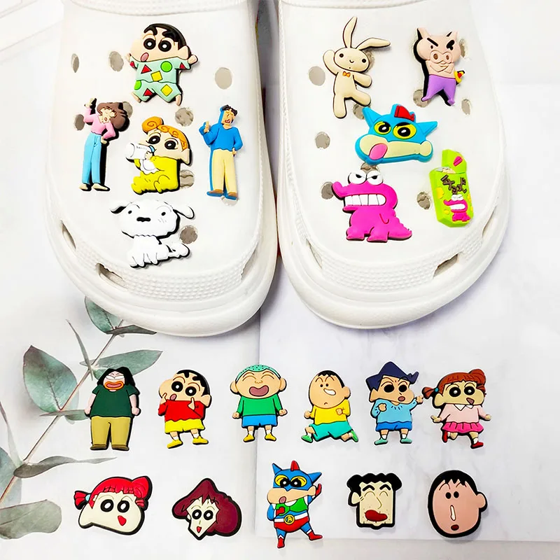 MINISO 21 adet Mum Boya Koleksiyonu Ayakkabı Takılar DIY Ayakkabı Süslemeleri Aksesuarları Sandal Süslemeleri Çocuklar Hediye