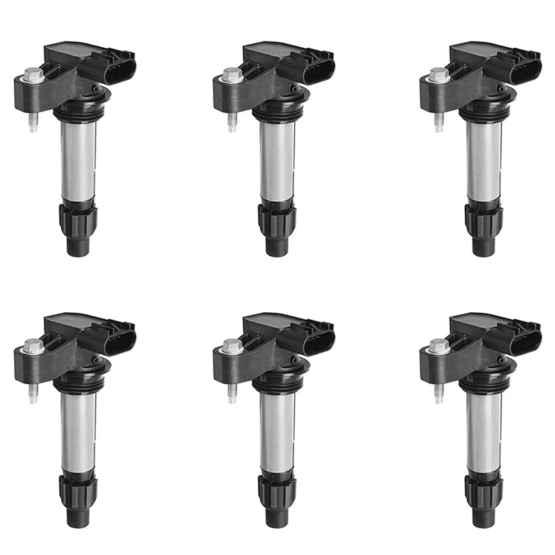 6PCS Ignition Coil Part Kit For Buick Lacrosse Cadillac CTS Camaro Impala Terrain SRX GMC Pontiac Saturn Suzuki 12632479