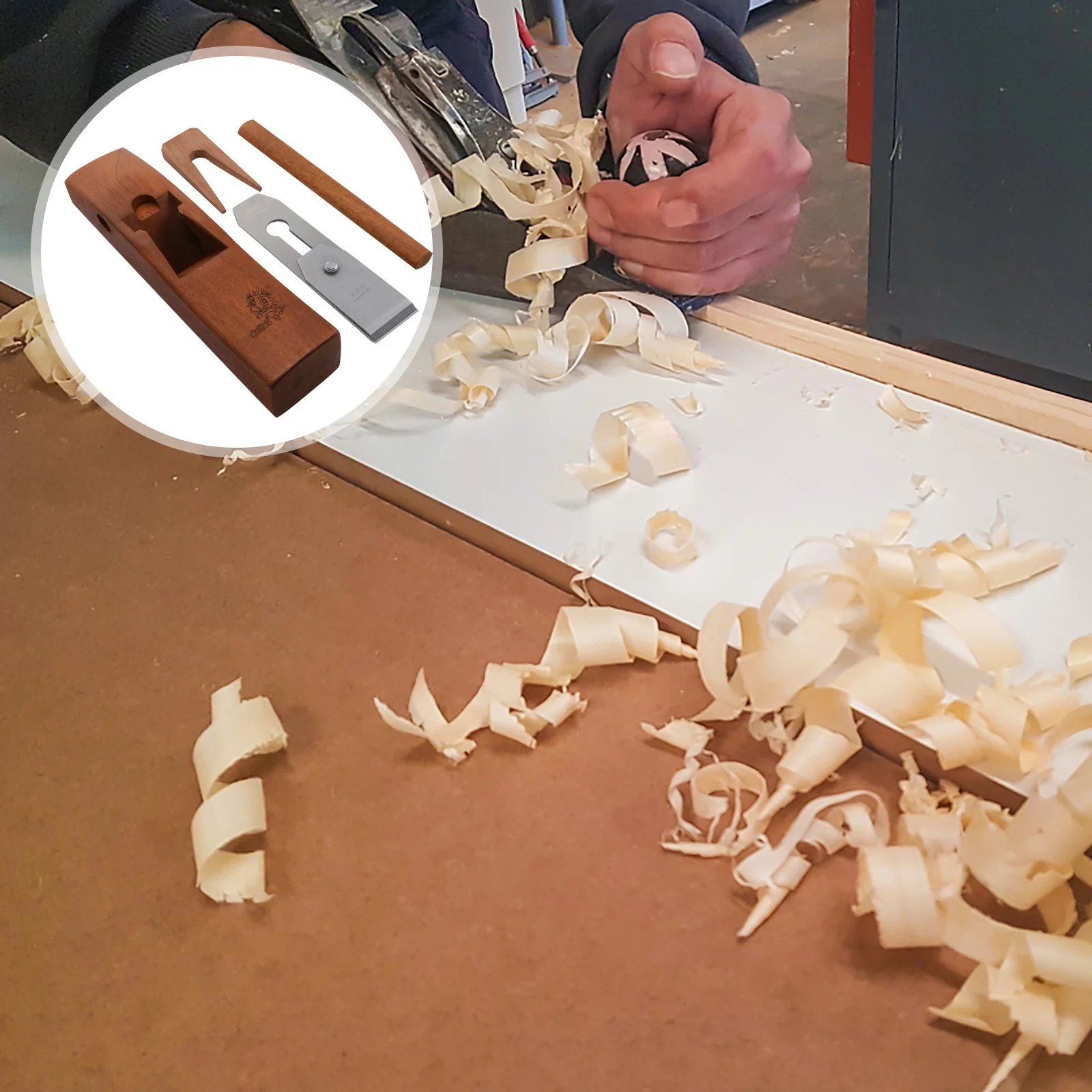 

Professional Handheld Planer Woodworking Tool Strong Metal Blades Smooth Wood for Carpenter and DIY Enthusiasts