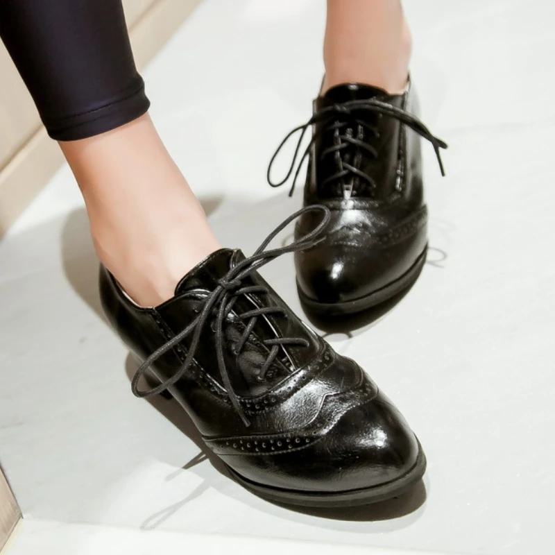 

Block Low Heels Women Pumps Loafers Shoes Spring New 2025 Red Black White Heeled Wedding Footwear Shoes Female Large Size 45