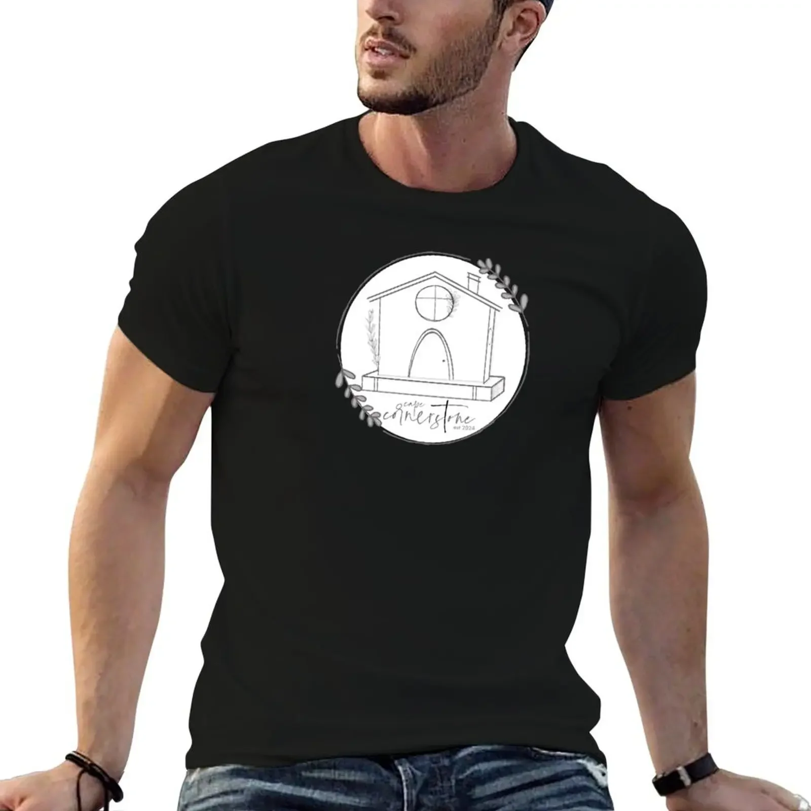 Cape Cornerstone House + Book T-Shirt plus size clothes Aesthetic clothing heavyweights mens shirts graphic tee