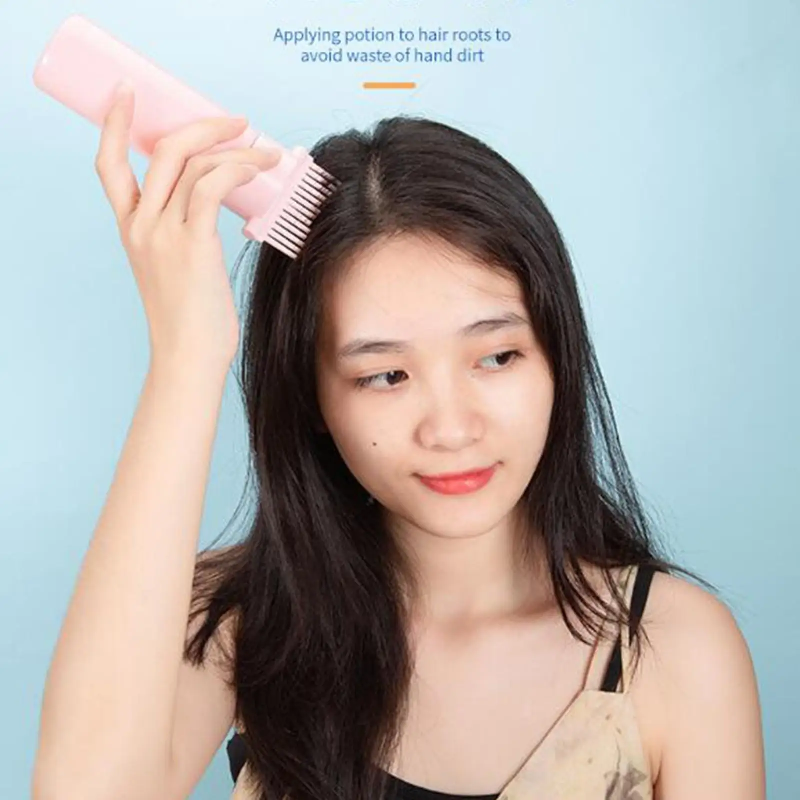 Refillable Root Comb Applicator Bottle with Graduated Scale for Hair Dye Oil Precise Application at Home or Salon