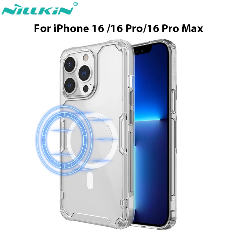 

NILLKIN Magnetic Case For iPhone 16 Pro Max for iPhone 15 Pro Max NILLKIN Nature TPU Pro Case For iphone 14 Pro Transparent Case