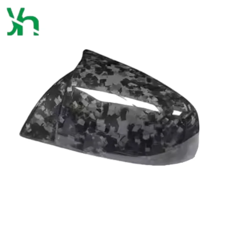 ฝาครอบกระจกมองข้างคาร์บอนไฟเบอร์ฟอร์จแบบแห้ง สำหรับรถยนต์เทสล่า รุ่น X สไตล์หรูหรา สำหรับตกแต่งภายนอกรถยนต์ แบบติดกาว 2 ชิ้น