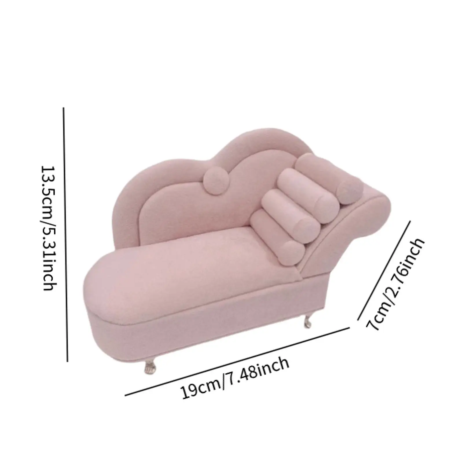 Caixa de jóias sofá casa de bonecas sofá elegante viagem caixa de jóias organizador para