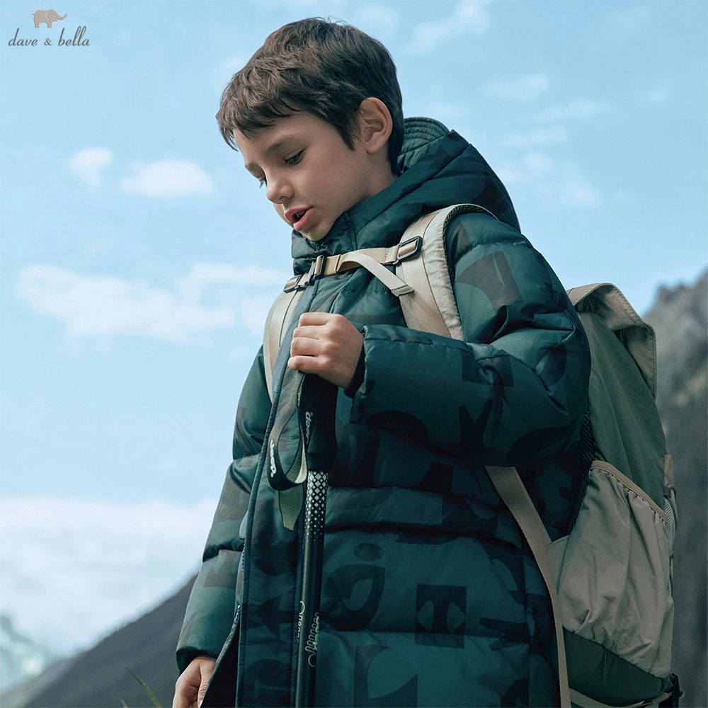 Dave Bella Boys Thicken Down Parka Jacket Children Winter Warm Hooded Down Coats Waterproof Outwear Clothes DK4254297