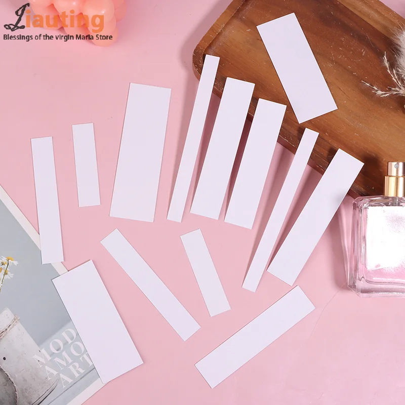 Multiple Szes 50pcs Tester Strips Fragrance Disposable White Women Smell Paper Paper Strips Test Paper Aromatherapy Perfume