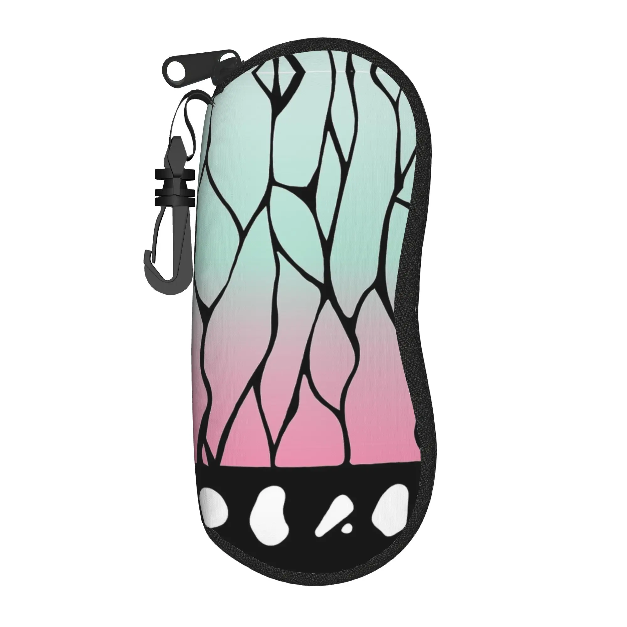Estuche para gafas de anime japonés Abstract Devil's Blade, unisex, nuevo con cremallera Caja de Almacenamiento para Gafas de Sol, Estuche para Lentes con Diseño Impreso