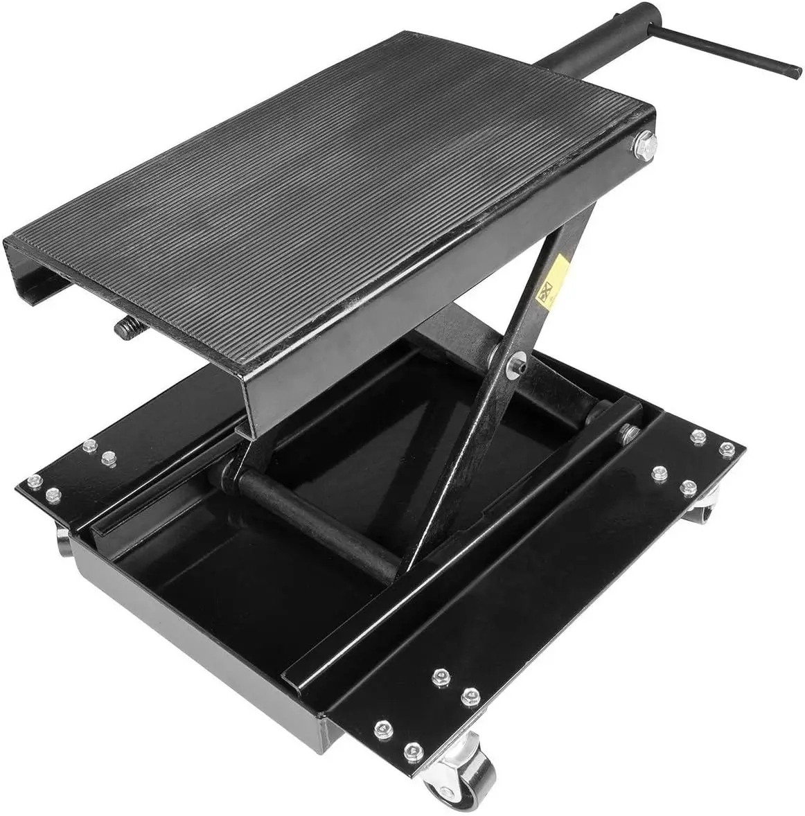 

Motorcycle Jack Center Scissor Lift Floor Jack for Motorcycle Dirt Bike w/Wheel Cart 1100lbs Capacity Dolly Table Stand