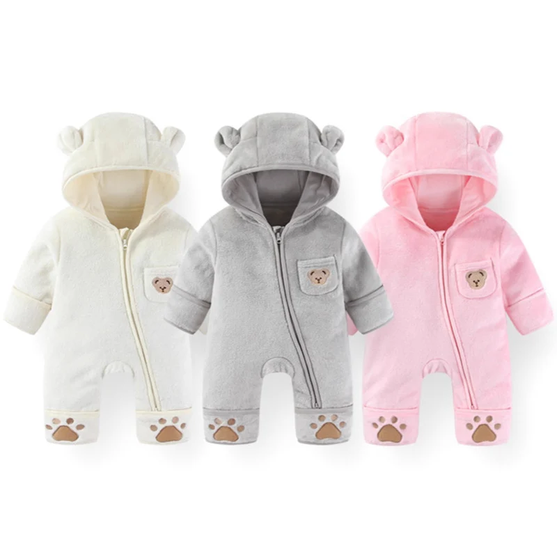 

LILIGIRL 2025, зимняя одежда для новорожденных, одежда с хлопковой подкладкой для малышей, толстовка с меховой подкладкой для девочек, теплые комбинезоны