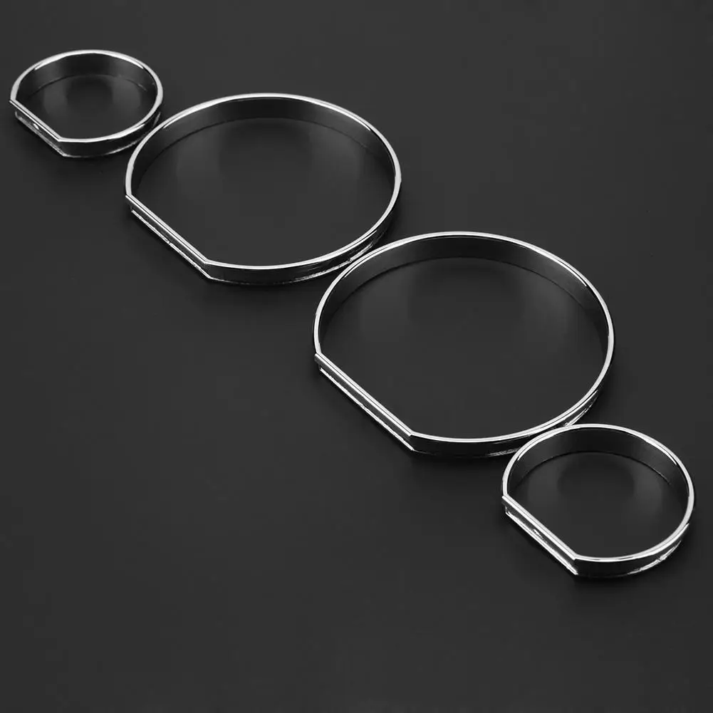 4pcs for BMW E46 Car Interior Front Instrument Panel Decorative Frame Stickers Trim Dial Ring Trim Auto Interior Car Accessory