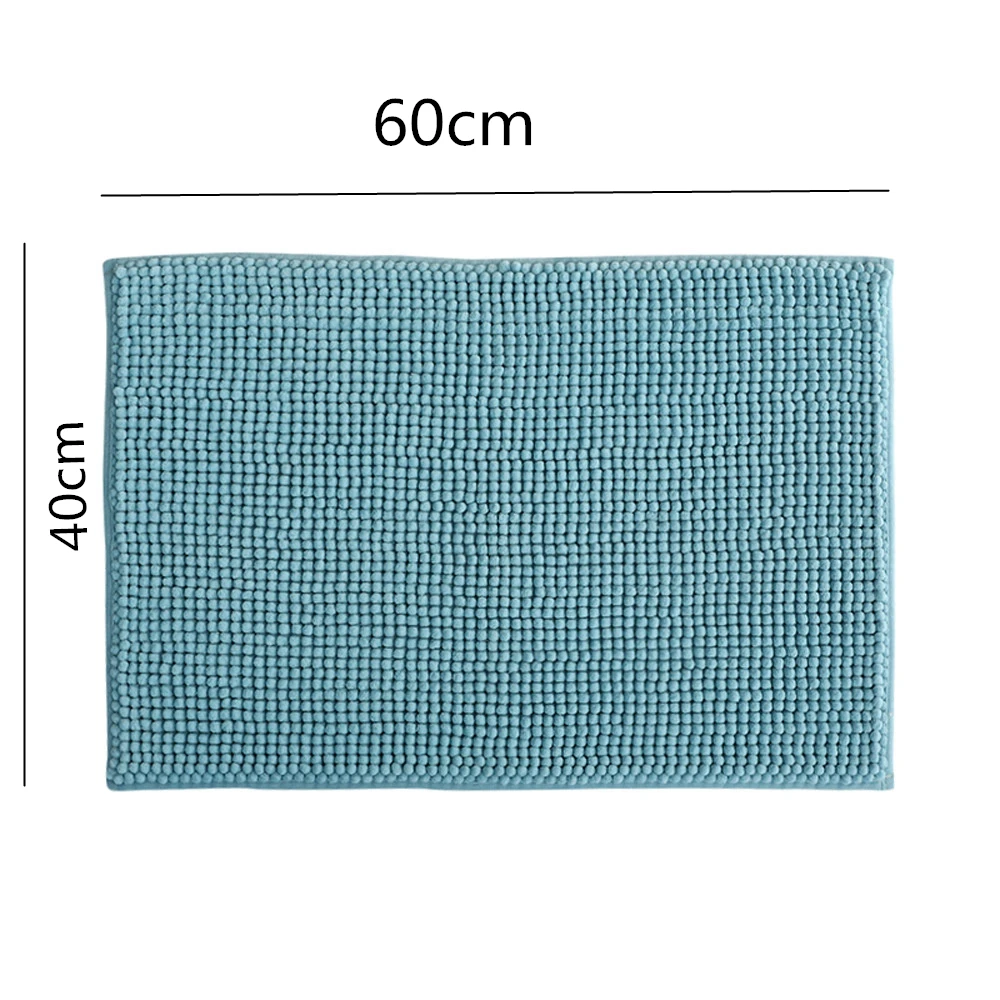 Bathroom Toilet Door Absorbent Floor Mat Chenille Super Soft Carpet Bedroom Non-Slip Pad Bath Rug Bathroom Mat Machine Washable