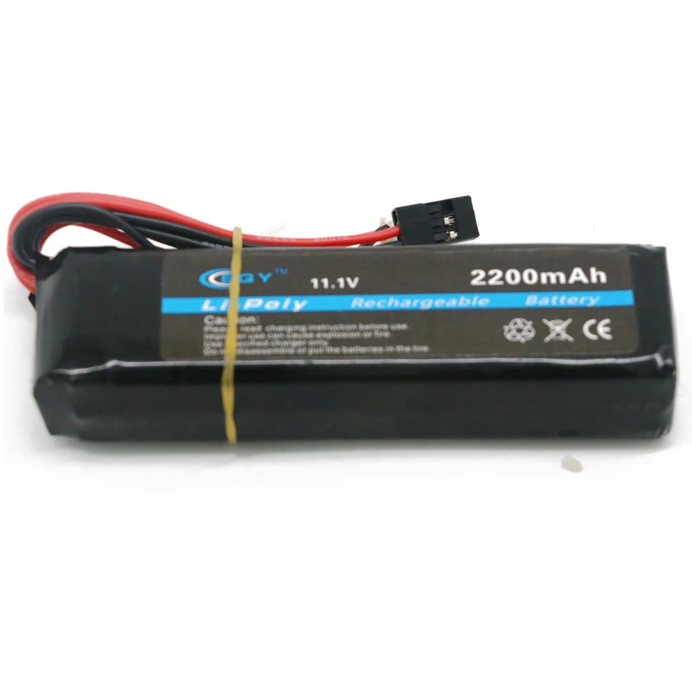 1pcs BQY Power 11.1V 3S 2200 mAh 8C RC Lipo Battery With Futaba/JR Plug For Radiomaster WFLY Flysky Transmitter Remote Control