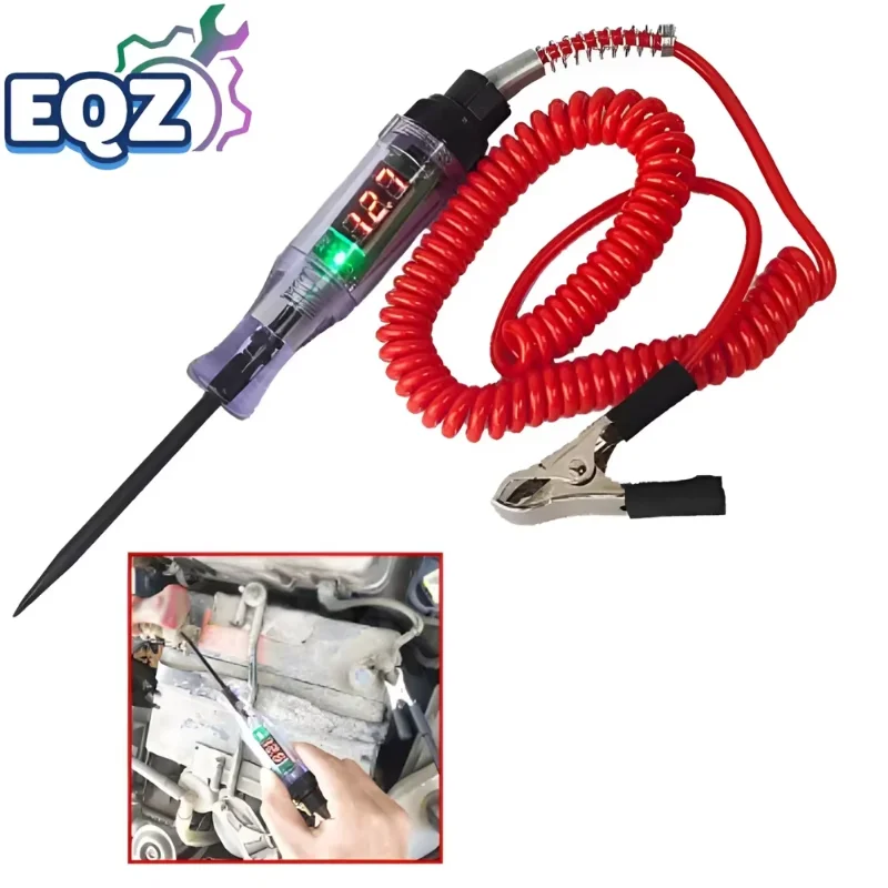 Dc 6v 12v 24v Auto Circuit Tester Voltage Test Pen, Car Truck Vehicle Diagnostic Probe Detector Professional Automotive Repair T