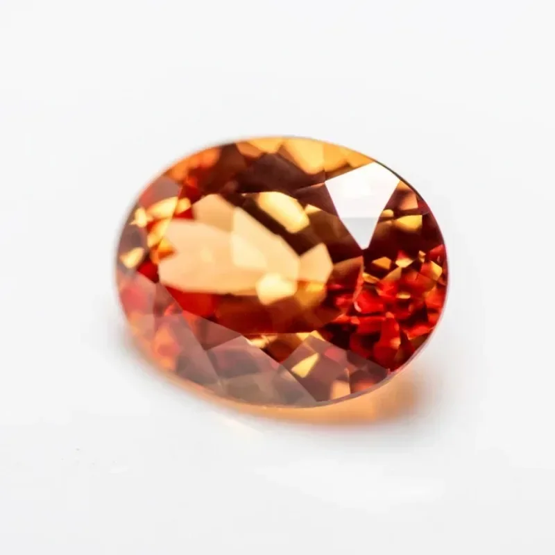 Lab Grown Sapphire Orange Color Oval Shape Charm Stones for Diy Jewelry Making Pendant Rings Materials Selectable AGL Certifica