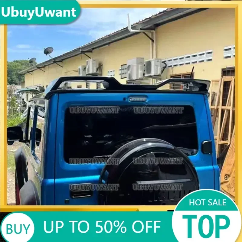 For Suzuki Jimny 2019 2020 2021 2022 High Quality ABS Wald Style Spoiler Rear Roof Wing Glossy Black Car Body Decorate Kit