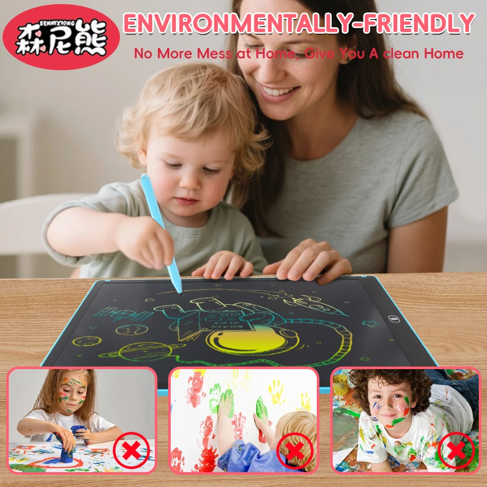 SENNIXIONG 8.5/10/12/16INCH Erasable LCD Drawing Board Writing Painting Tools Tablet Educational Toy for Children Holiday Gift