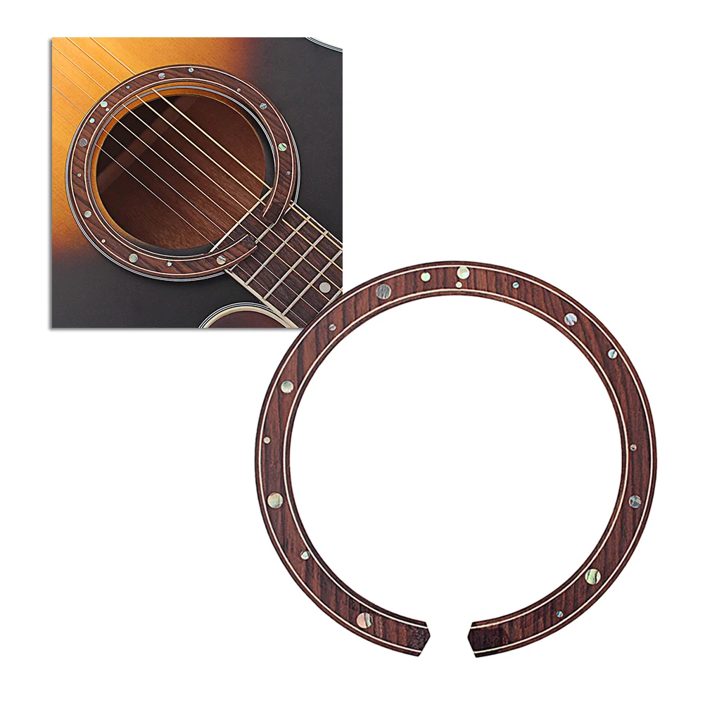 

12Pcs Rosewood Curved Strips For Sound Hole Rosette Inlay Decal Suitable Electric Bass Acoustic Guitars Parts Accessories