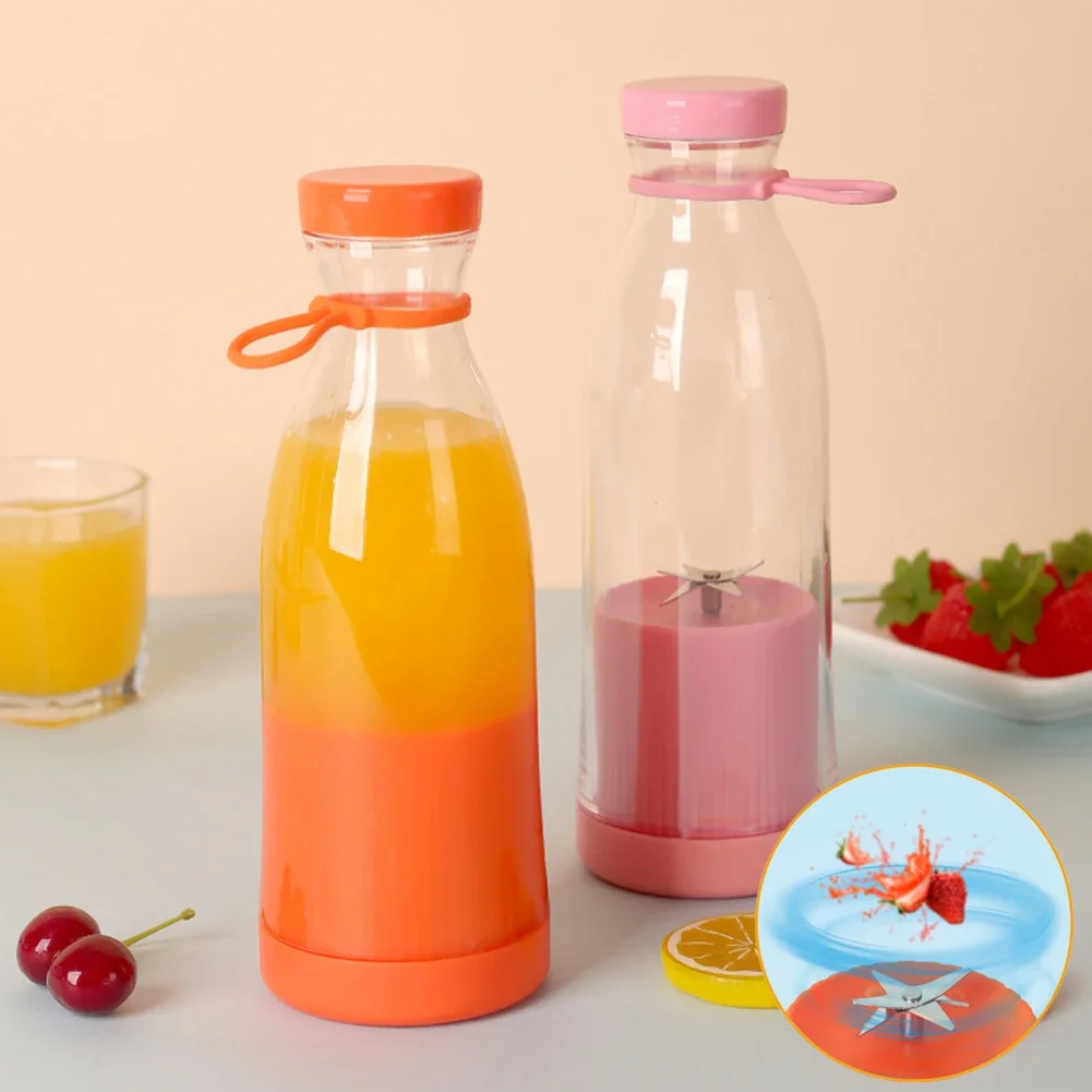 380ml/420ml Portable Juicer Cup Juicer USB Electric Fruit Juice Cup Automatic Mini Fruit Juicer Smoothie Blender With 6 Blades