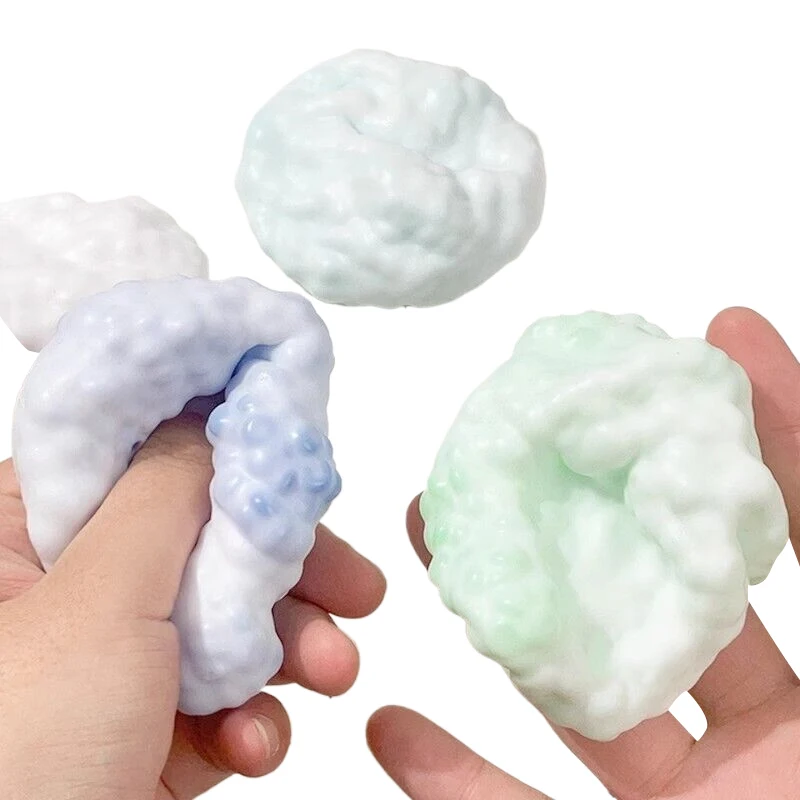 1PCS Plasticity Ice Skin Super Light Squeez Stress Relieving Toys Soft Ultra-thin Feel Sticky Handmade Ball Squishy Table Toy