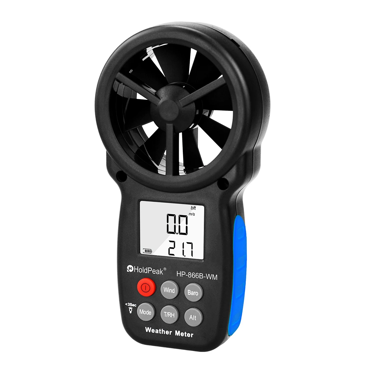 HOLDPEAK HP-866B-WM 6 1 ANEMOMETER MULTIFUNCTION WIND SPEED METEOROLOGICAL INSTRUMENT MEASURING DEW POINT BAROMETRIC PRESSURE