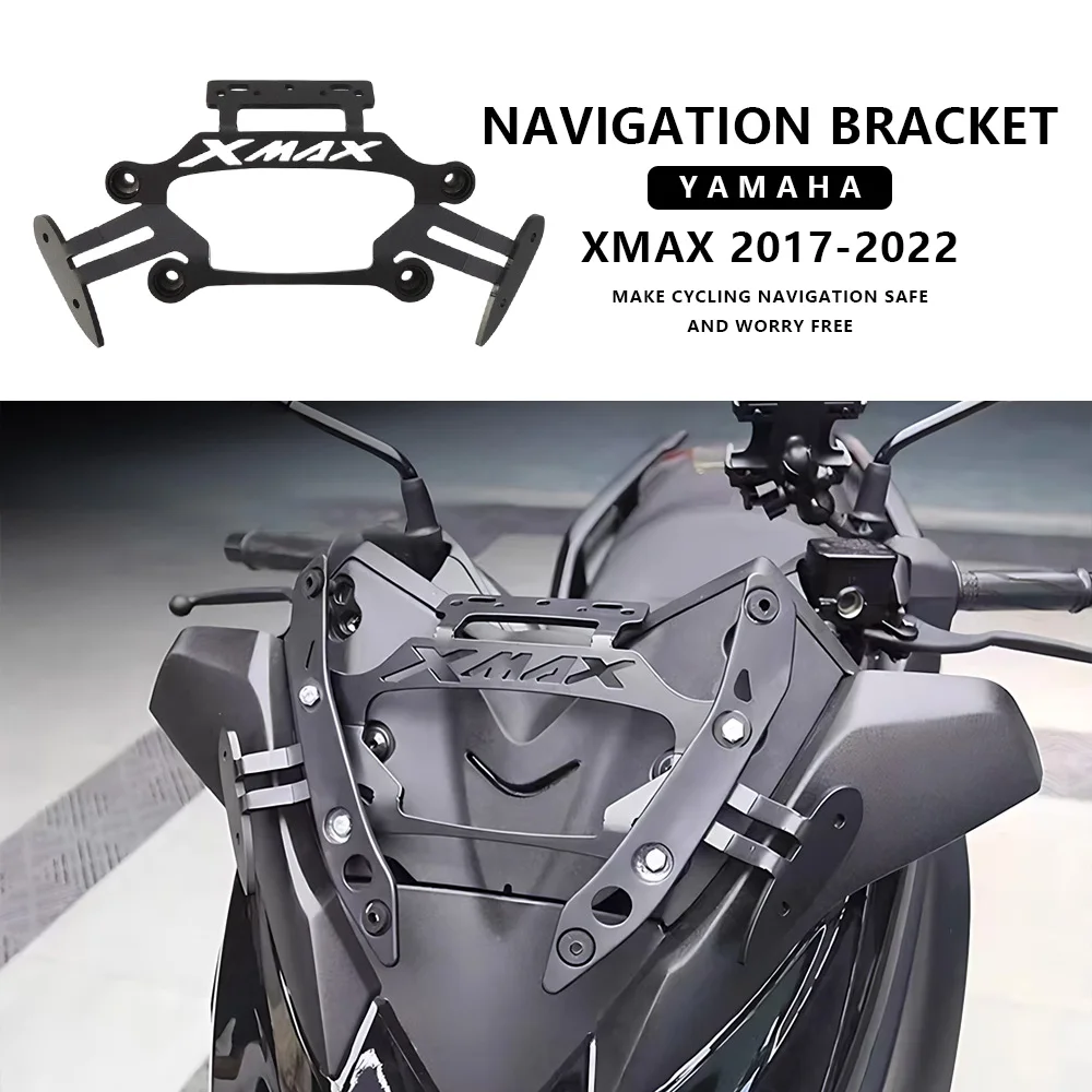 

Мотоциклетные зеркала заднего вида XMAX 300, передний фиксированный кронштейн, кронштейн для телефона, держатель заднего вида для Yamaha XMAX 300 XMAX 250 125 400 2022