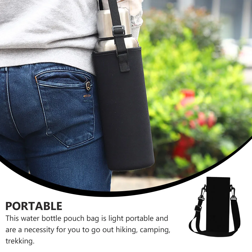 

Neoprene Water Bottle Carrier Bag 750ml Lightweight Soft Durable Portable Bottle Pouch Adjustable Shoulder Strap Outdoor