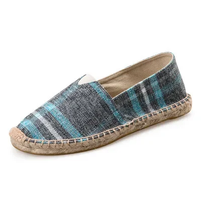 Burlap green plaid