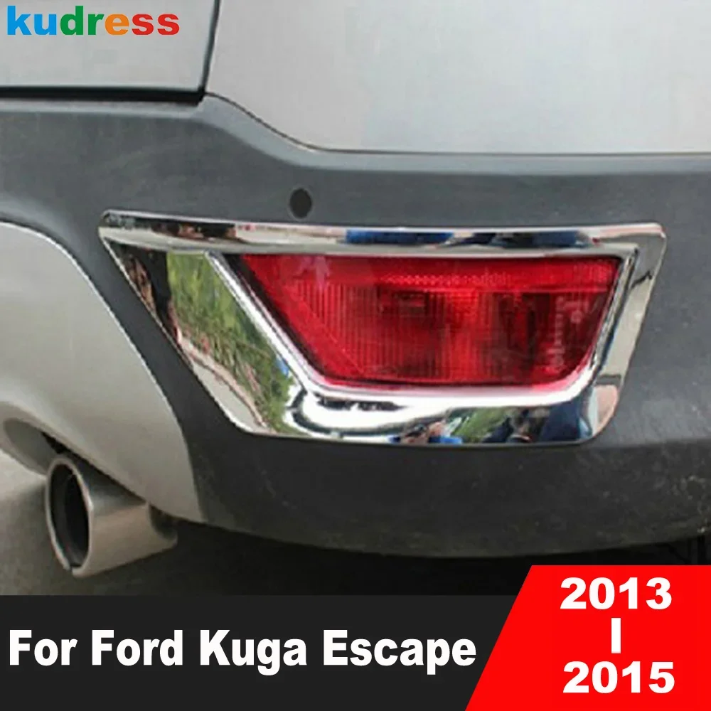 

Задний бампер, противотуманная фара, накладка на фару для Ford Escape Kuga 2013 2014 2015, хромированная накладка на заднюю противотуманную фару автомобиля, аксессуары