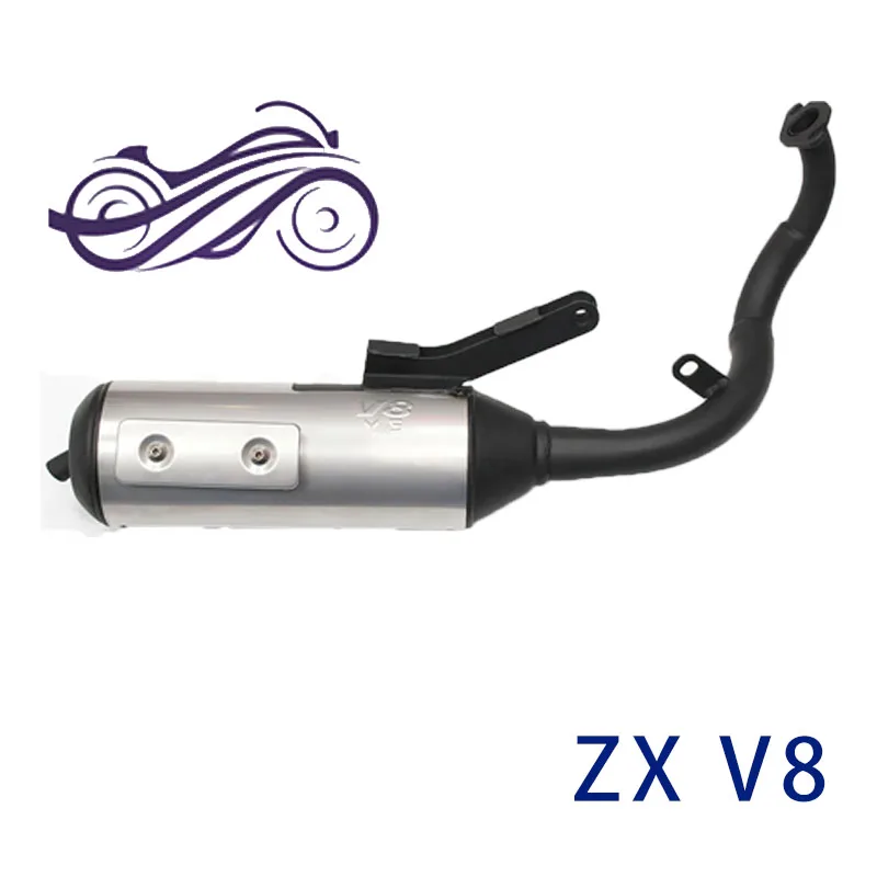 Motorcycle V8 exhaust pipe Modified Racing Full Exhaust System For Honda Dio 50 AF17 AF18 AF27 AF28 50-90cc ZX V8 DIO ZX 26AA