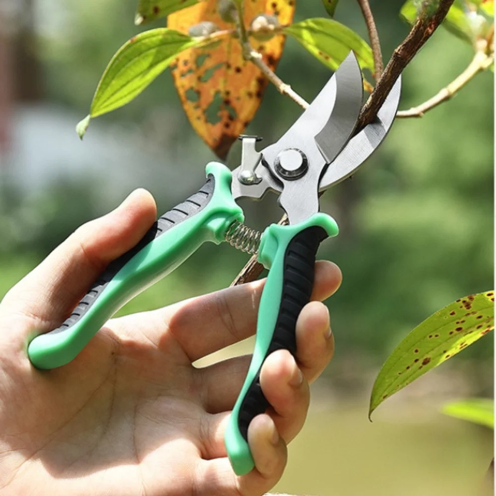 1 Set Gunting Taman Gunting Pemangkas Bypass Tajam Cabang Tebal Pohon Batang Bunga Gunting Manual untuk Berkebun