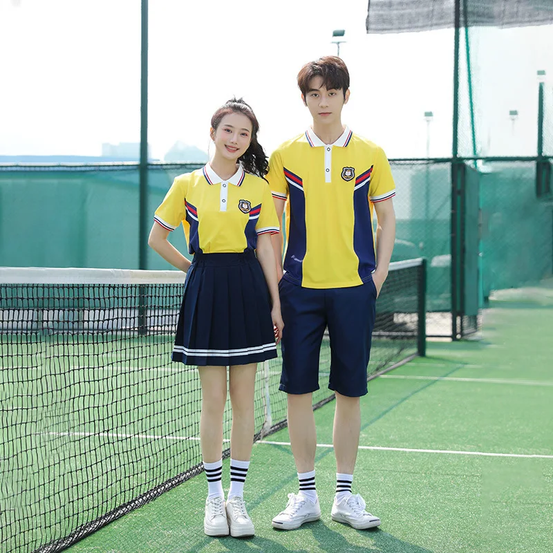 C115 Summer Junior High School Students Uniform Casual Suit Graduating Class Student Sports Day Group Manufacturers Wholesale