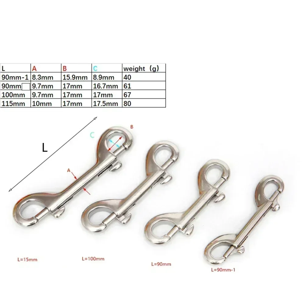 Scuba Diving Quick Carabiner Swivel Eye Bolt Double Ended Snap Bolt Hook Clip Equipment Back Fly Side Hanging BCD 316 Hook
