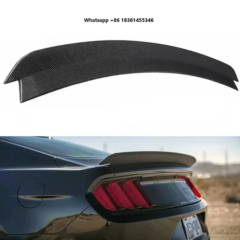 

For Mustang GT 2015-2022 RTR Style Bodykit Real Carbon Fiber Fibre Rear Spoiler Wing Trunk Ducktail