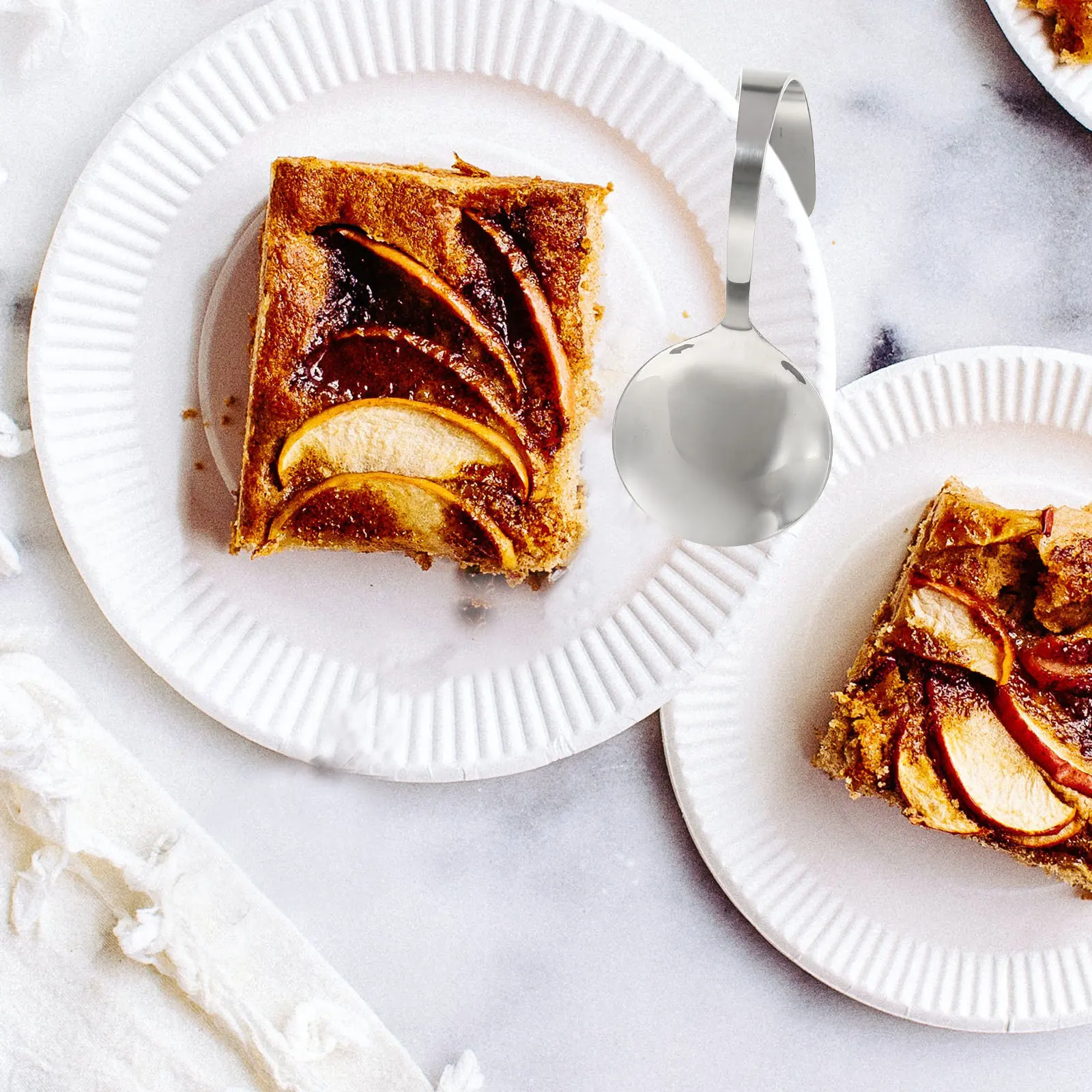 

4 шт., десертные ложки из нержавеющей стали с изогнутой ручкой, практичные ложки для торта, кофе, чая, сбора, ложка для торта