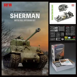 w/Fully Interior [RYEFIELD MODEL]RFM RM-5042/2002 1/35 SHERMAN MEDIUM TANK M4A3 76W HVSS