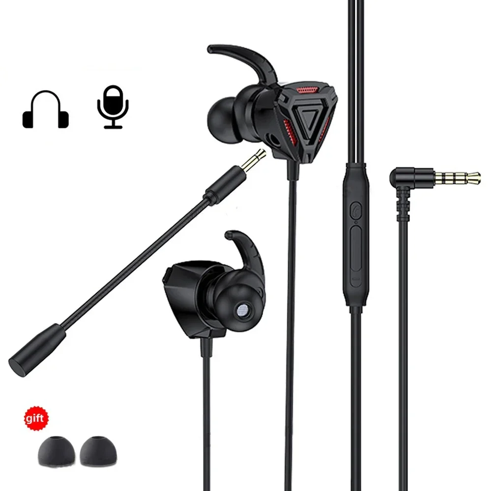 

EARDECO 3.5mm Wired Headphones Bass Gaming Wired Earphone Headphone Headset Stereo Noise Cancelling Earbuds With Dual Mic Inear