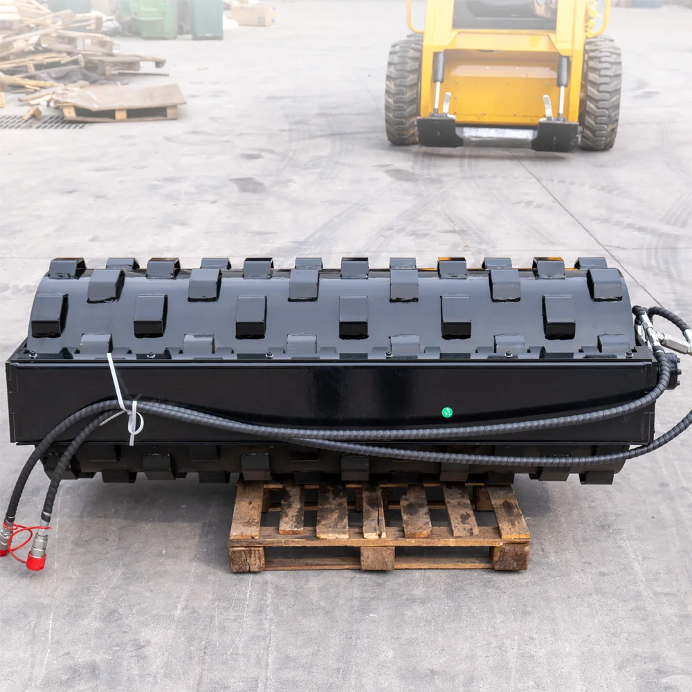 Heavy Duty Skid Steer Loader 1.5m Compactor Wheel Asphalt Roller Attachment Compatible for Bobcat USA STOCK