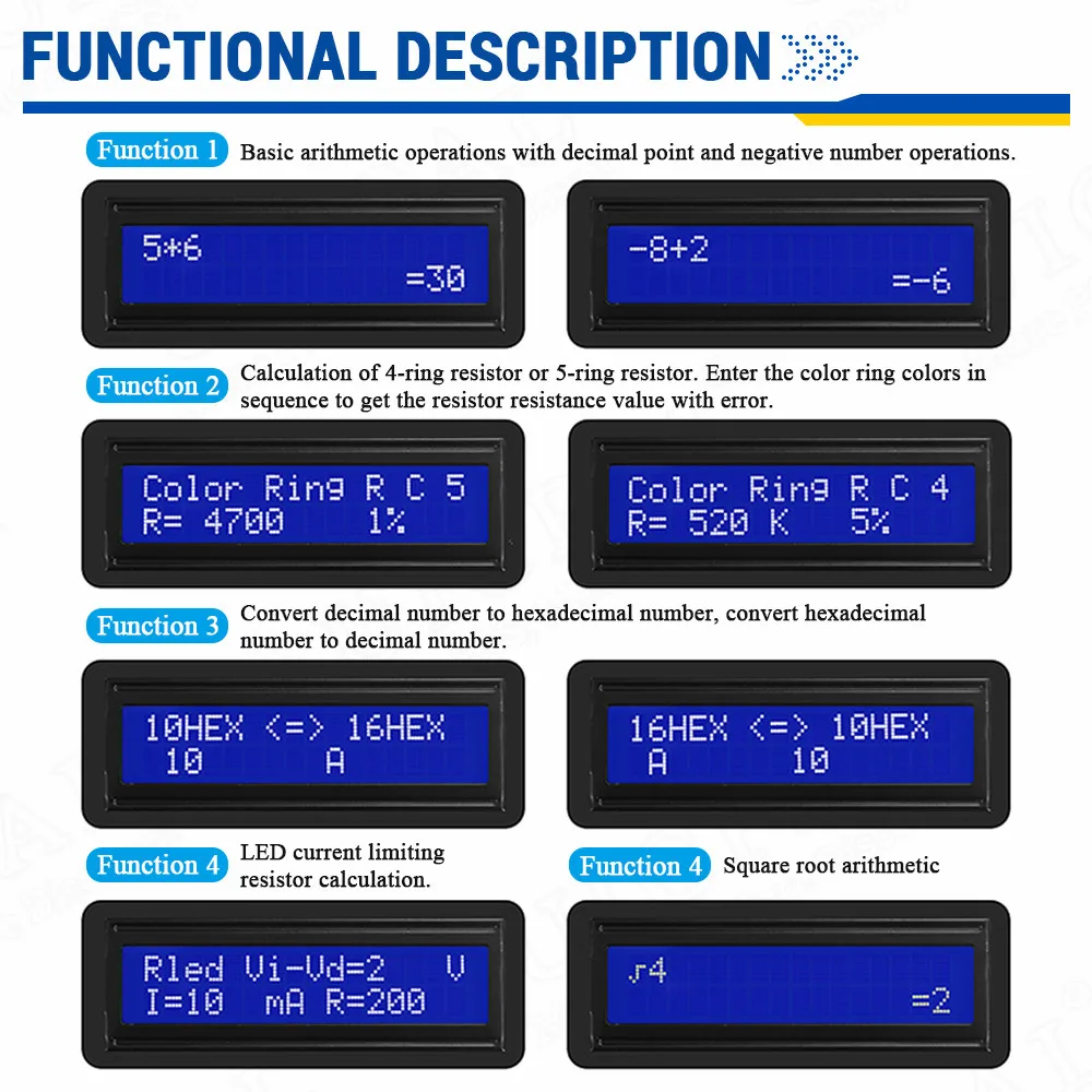 Calcolatrice fai da te che fa Kit elettronico MCU saldatura formazione esperimento pratica progetto di saldatura fai da te Display LCD1062